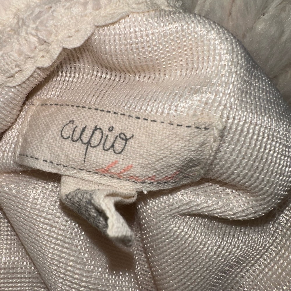 Women's Cupio Sweater S/P Off White cream fuzzy mock turtleneck winter warm - Picture 4 of 9
